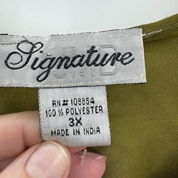 Women's Boho Beaded Flowy Tunic Top Sz 3X Green Fairy Artsy Gypsy Whimsical - Picture 6 of 10